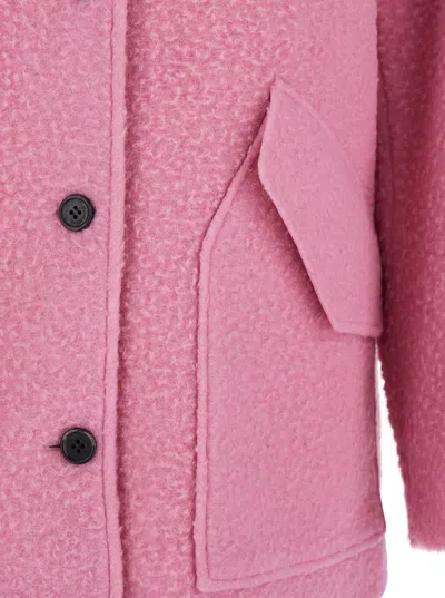 Atelier Edition Diagonal Pocket Jacket In Pink