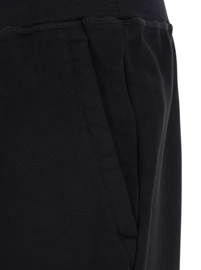 Dsquared2 Men Black Pants With Elastic Waist And Logo Lettering On The Leg In Cotton Man In Blue