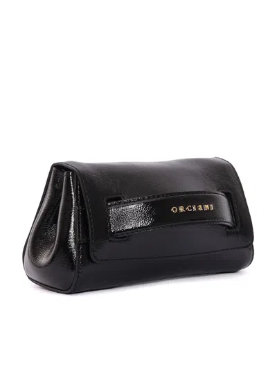 Claudio Orciani Structured Handbag In Smooth Calf Leather With Elegant Silhouette In Black