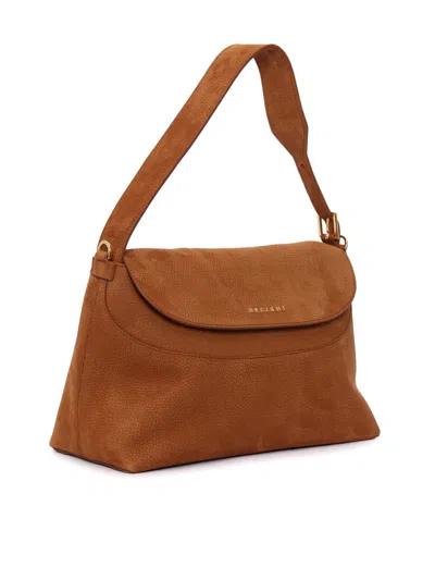 Claudio Orciani Structured Handbag Crafted From Smooth Calf Leather In Brown