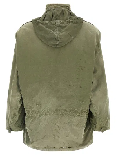 Miharayasuhiro Distressed Field Puffer Jackets Green In Green