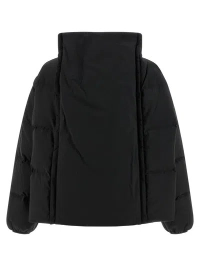 Mm6 Maison Margiela Black Convertible Padded Jacket In Black