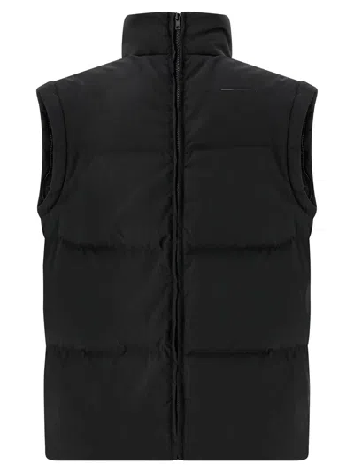 Mm6 Maison Margiela Black Convertible Padded Jacket In Black