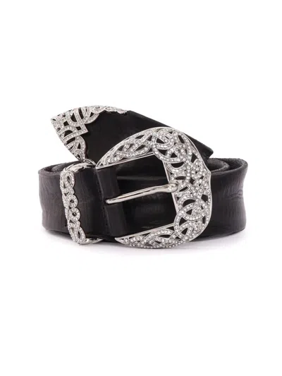 Claudio Orciani Sleek Calf Leather Belt With Polished Finish In Black