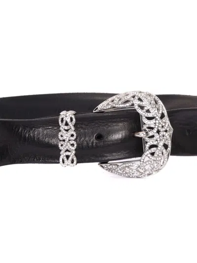 Claudio Orciani Sleek Calf Leather Belt With Polished Finish In Black