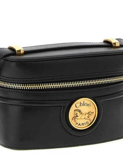 Chloé Chloe Horse Medal Shoulder Bag Women In Black