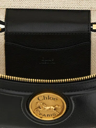 Chloé Chloe Horse Medal Shoulder Bag Women In Black