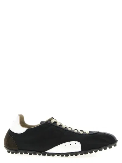 Maison Margiela Sprinters Low Top Cotton Blend Sneakers In Black