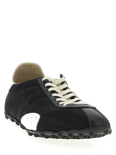 Maison Margiela Sprinters Low Top Cotton Blend Sneakers In Black