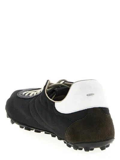 Maison Margiela Sprinters Low Top Cotton Blend Sneakers In Black