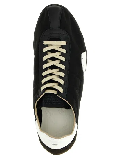 Maison Margiela Sprinters Low Top Cotton Blend Sneakers In Black