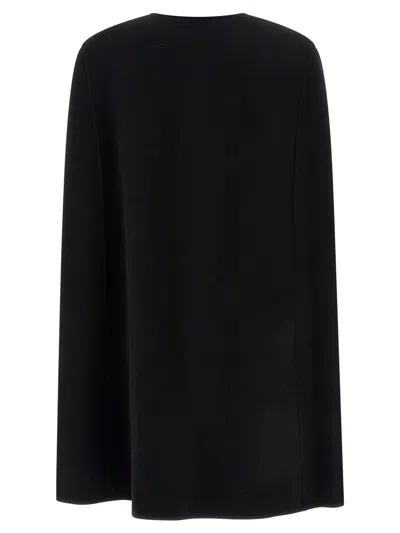 Federica Bonifaci Crew-neck Cape In Black