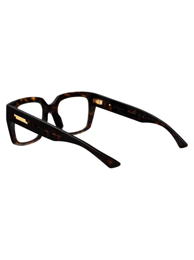 Bottega Veneta Havana-havana-transparent Recycled Acetate Glasses In Black