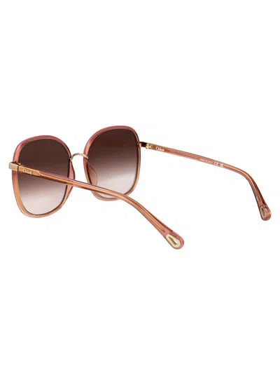 Chloé Chloe Squared Sunglasses Ch0031 S 021 In Brown