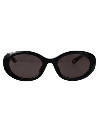 Chloé Chloe Round Sunglasses Ch0323 Sk 001 In Black