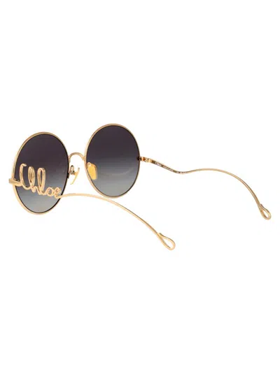 Chloé Chloe Round Sunglasses Ch0329 S 001 In Gold