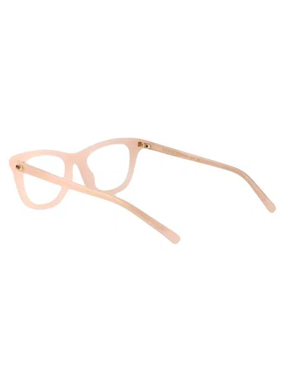 Gucci Pink-pink-transparent Recycled Acetate Glasses In Gold