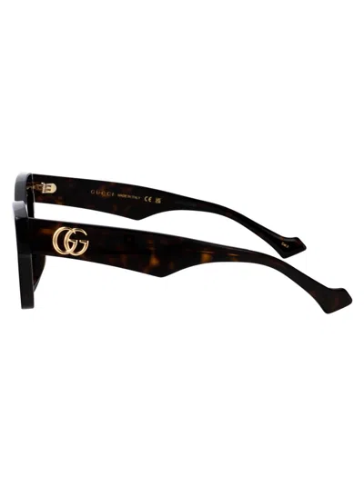 Gucci Havana-havana-brown Recycled Acetate Sunglasses In Brown