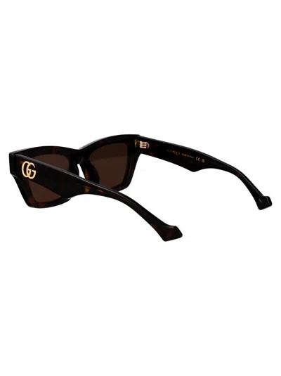 Gucci Havana-havana-brown Recycled Acetate Sunglasses In Brown