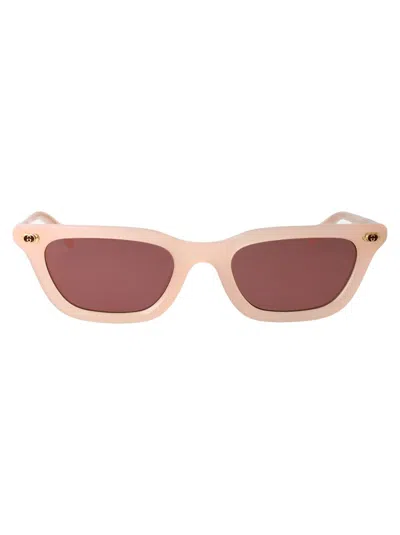 Gucci Pink-pink-red Recycled Acetate Sunglasses In Brown