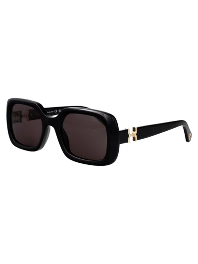 Chloé Chloe Squared Sunglasses Ch0333 S 001 In Black