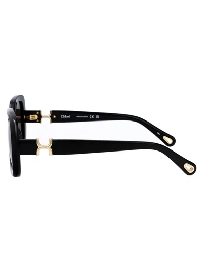 Chloé Chloe Squared Sunglasses Ch0333 S 001 In Black