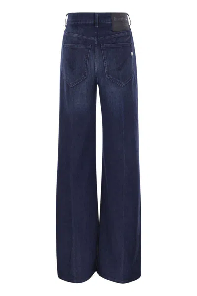 Dondup Beatrix - Five-pocket Wide-leg Jeans In Blue
