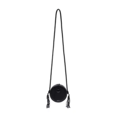 Isabel Marant Houna Tasseled Leather Shoulder Bag In Black