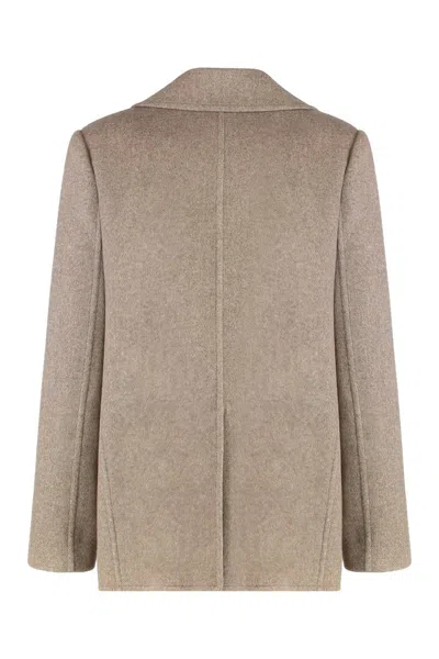 Tory Burch Wide Twill Jacket In Neutral