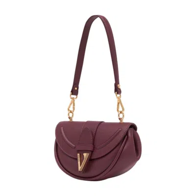 Versace Shoulder Bag With Detachable Strap And Handle In Red