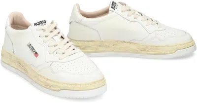Autry Medalist Low Vintage X Mihara Yasuhiro White Sneakers With Handcrafted Sole In Leather Man In White