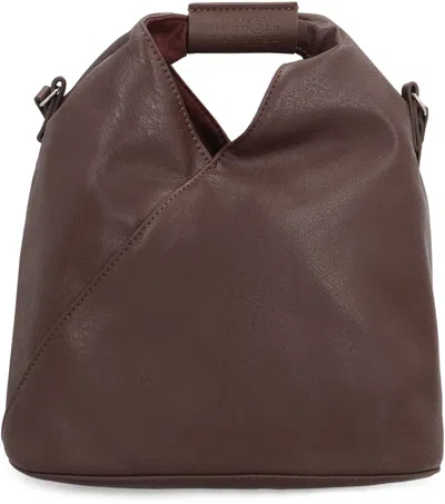 Mm6 Maison Margiela Triangular Design Crossbody Bag With Adjustable Strap In Brown