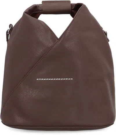 Mm6 Maison Margiela Triangular Design Crossbody Bag With Adjustable Strap In Brown