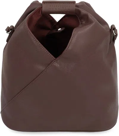 Mm6 Maison Margiela Triangular Design Crossbody Bag With Adjustable Strap In Brown