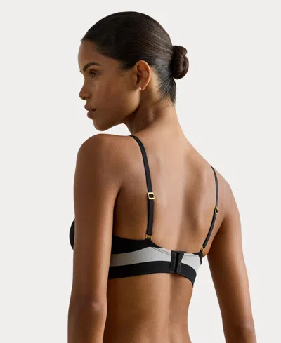 Ralph Lauren Scoop Neck Bralette In Black