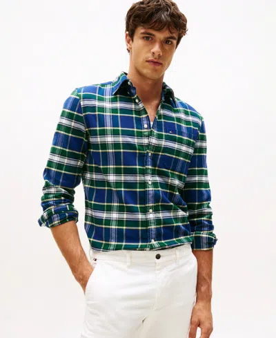 Tommy Hilfiger Button-down Collar Long Sleeve Shirt With Pocket In Multi