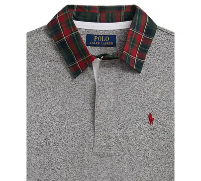 Polo Ralph Lauren Boys 8-20 Plaid Rugby Polo Shirt In Gray