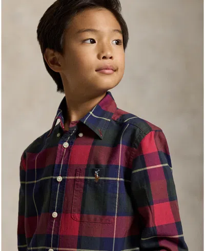 Polo Ralph Lauren Boys 2-7 Plaid Oxford Shirt In Multi