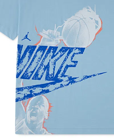 Jordan Boys 8-18 Graphic Detail Short Sleeve T-shirt In Blue