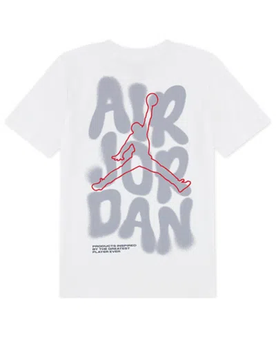 Jordan Boys 8-18 Graphic Print Crewneck T-shirt In White
