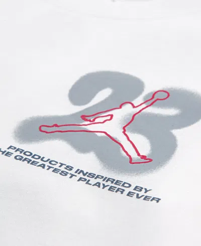Jordan Boys 8-18 Graphic Print Crewneck T-shirt In White