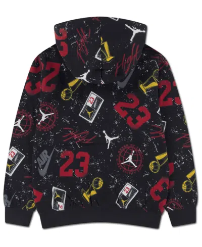 Jordan Boys 8-18 Street Champ Printed Pull On Hoodie In Black