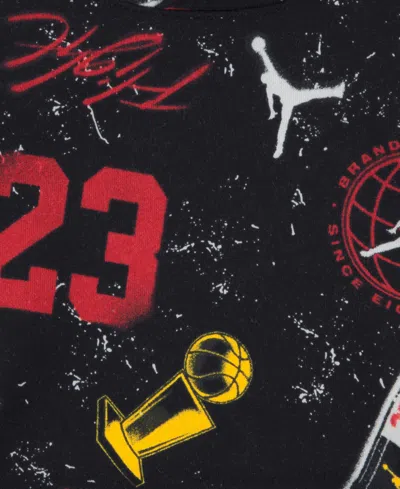 Jordan Boys 8-18 Street Champ Printed Pull On Hoodie In Black