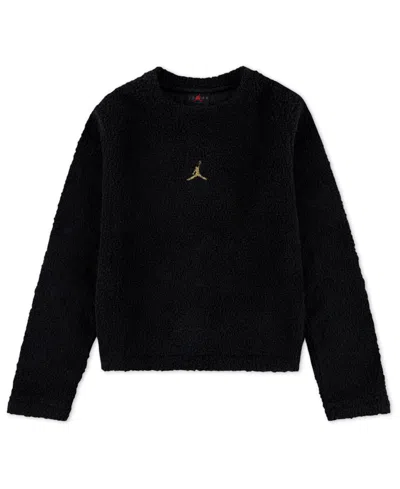 Jordan Girls 7-16 Mountainside Crewneck Sweatshirt In Black