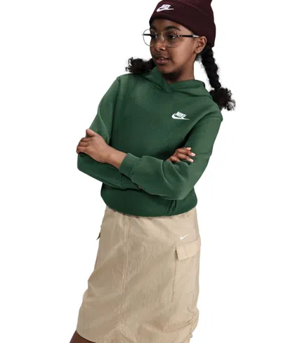 Nike Sportswear Big Kids Club Fleece Pullover Hoodie In Green