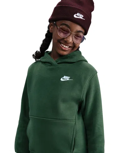 Nike Sportswear Big Kids Club Fleece Pullover Hoodie In Green