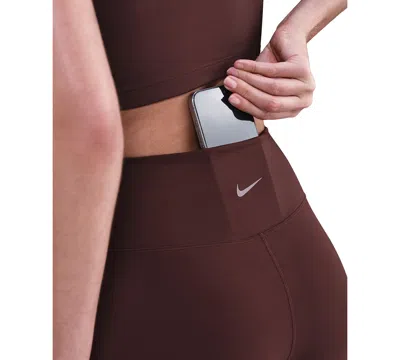 Nike Women's One High-waist 7/8-leggings In Burgundy