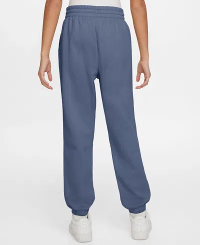 Nike Club Big Kid Girls Cuffed Loose Fit Fleece Jogger Pant In Blue