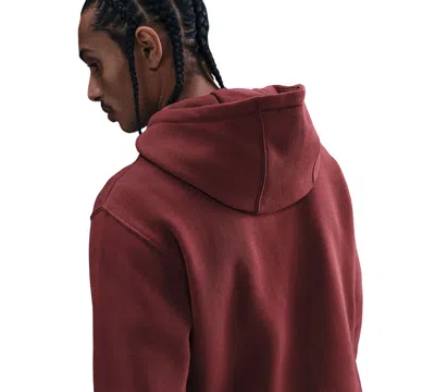 Nike Men's Club Full-zip Fleece Hoodie In Burgundy