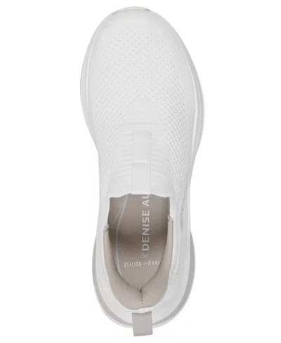 Easy Spirit Women's X Denise Austin Easypace Soeasy Knit Slip-on Sneakers In White